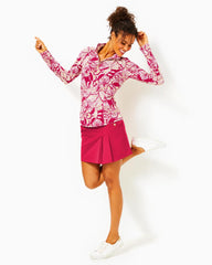 Lilly Pulitzer Upf 50+ Luxletic Justine Pullover Poinsettia Red Island Vibes | Women Tops