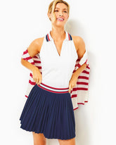 Lilly Pulitzer Upf 50+ Luxletic Makara Pleated Skort Low Tide Navy | Women Bottoms