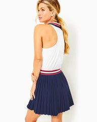 Lilly Pulitzer Upf 50+ Luxletic Makara Pleated Skort Low Tide Navy | Women Bottoms