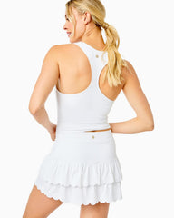 Lilly Pulitzer Upf 50+ Luxletic Miesha Scallop Skort Resort White | Women Bottoms