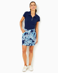 Lilly Pulitzer Upf 50+ Luxletic Monica Skort Low Tide Navy Bouquet All Day Golf | Women Bottoms