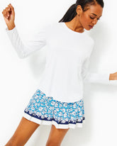 Lilly Pulitzer Upf 50+ Luxletic Westley Long Sleeve Tee Resort White | Women Tops