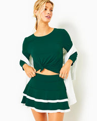 Lilly Pulitzer Upf 50+ Luxletic Zela Skort Evergreen X Resort White | Women Bottoms