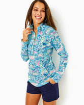 Lilly Pulitzer Upf 50+ Skipper Popover Bali Blue Lilly Loves Cape Cod | Women Tops