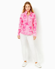 Lilly Pulitzer Upf 50+ Skipper Popover Roxie Pink Pb Anniversary Toile | Women Tops