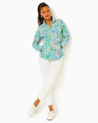 Lilly Pulitzer Upf 50+ Skipper Popover Surf Blue Lilly Loves South Carolina | Women Tops