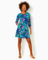 Lilly Pulitzer Upf 50+ Solia Chillylilly Dress Low Tide Navy Life Of The Party | Women Swing Dresses