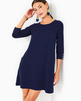 Lilly Pulitzer Upf 50+ Solia Dress True Navy | Women Swing Dresses