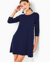 Lilly Pulitzer Upf 50+ Solia Dress True Navy | Women Swing Dresses