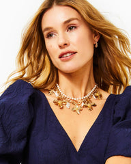 Lilly Pulitzer Via Flora Necklace Gold Metallic | Women Jewelry