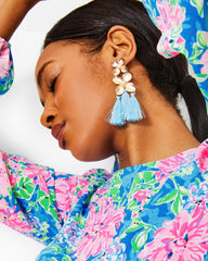 Lilly Pulitzer Via Flora Tassel Earrings Hydra Blue | Women Jewelry