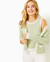 Lilly Pulitzer Viera Sweater Set Orb Green Check Jacquard | Women Tops