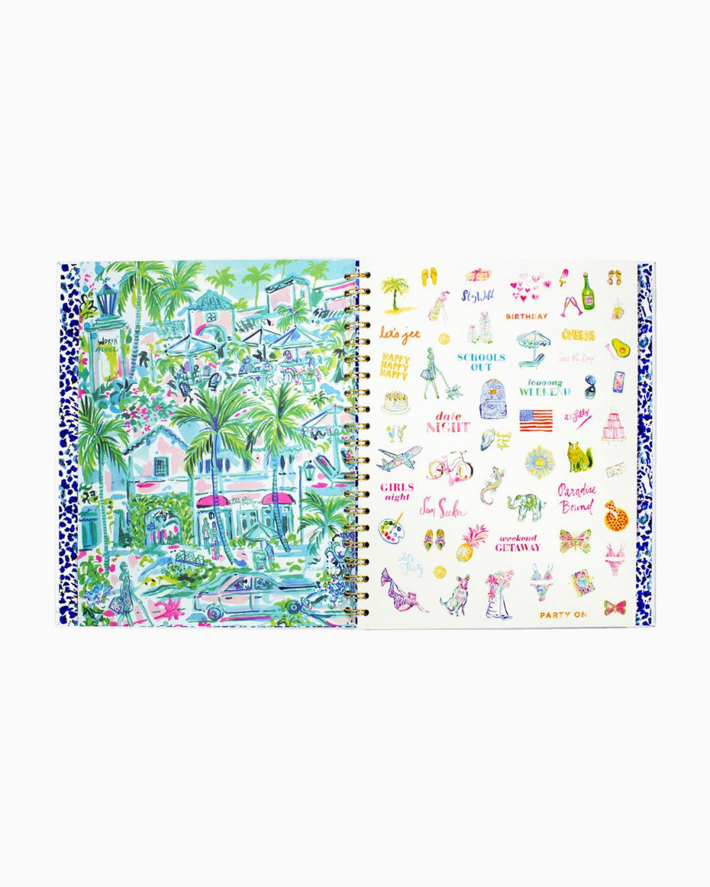 Lilly Pulitzer 12 Month Undated Weekly Planner Abaco Blue Have It Both Rays | Women Office Supplies &amp; Stationery