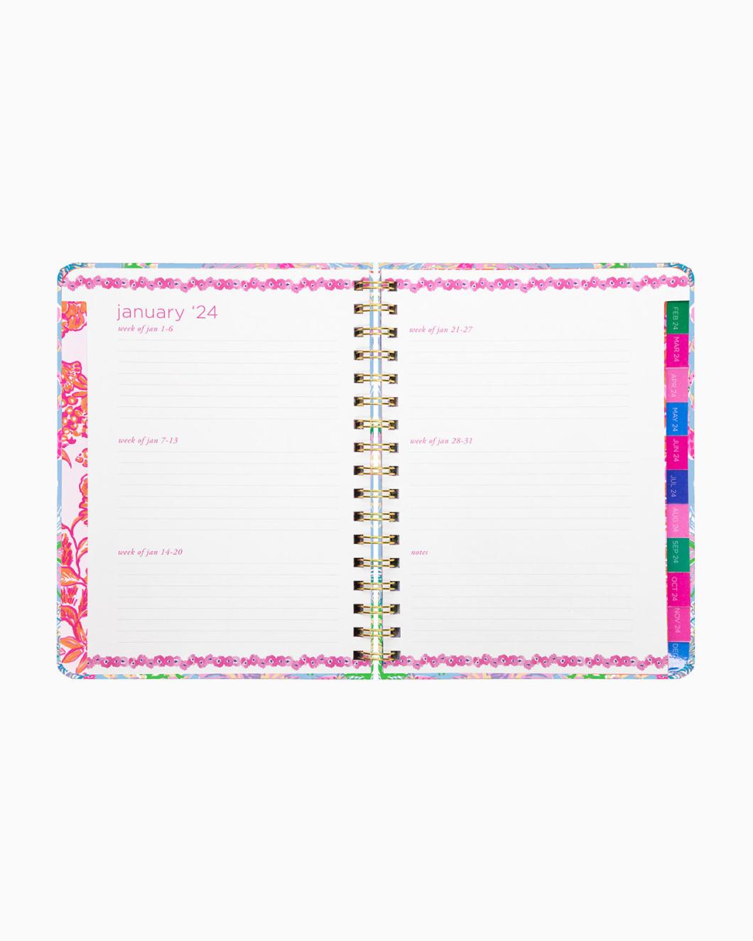 Lilly Pulitzer 2023-2024 17 Month Agenda Gold Metallic Safari Sangria | Women Agendas &amp; Planners