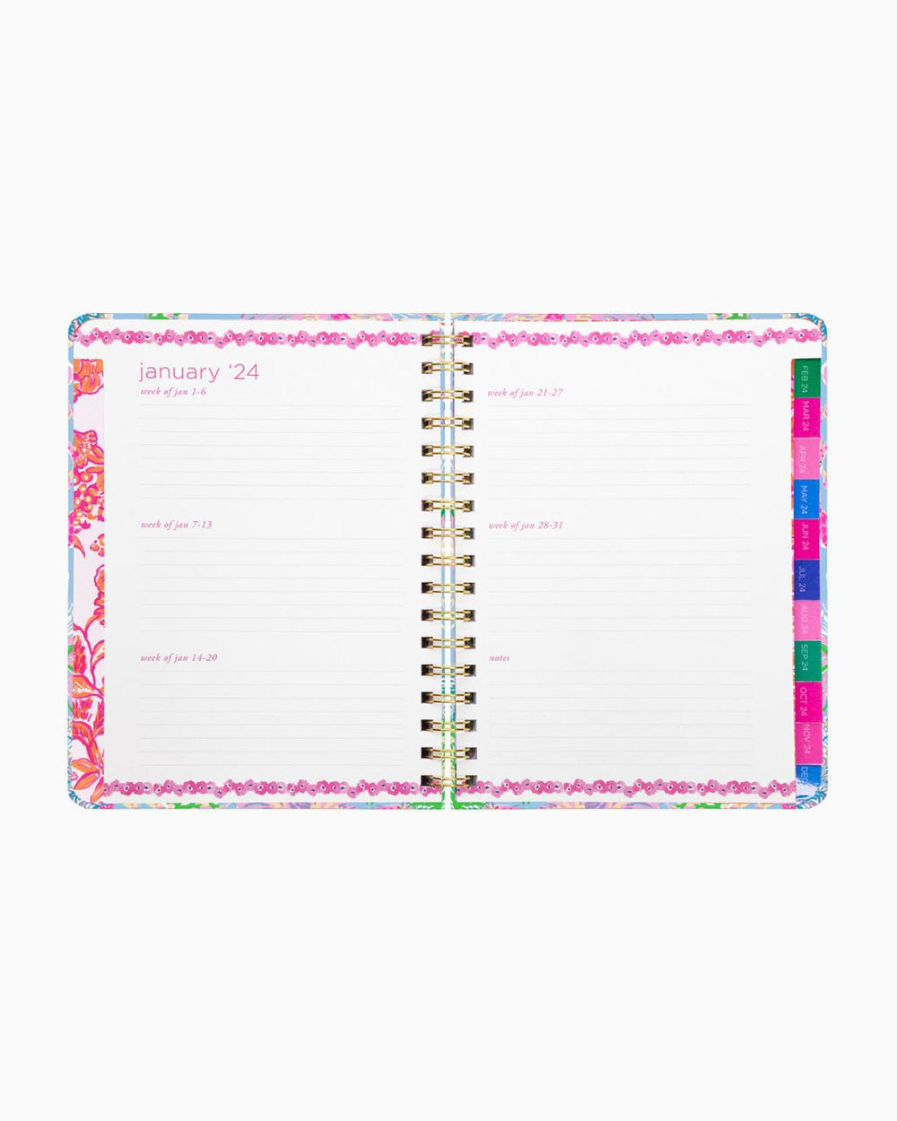 Lilly Pulitzer 2023-2024 17 Month Agenda Gold Metallic Safari Sangria | Women Agendas &amp; Planners