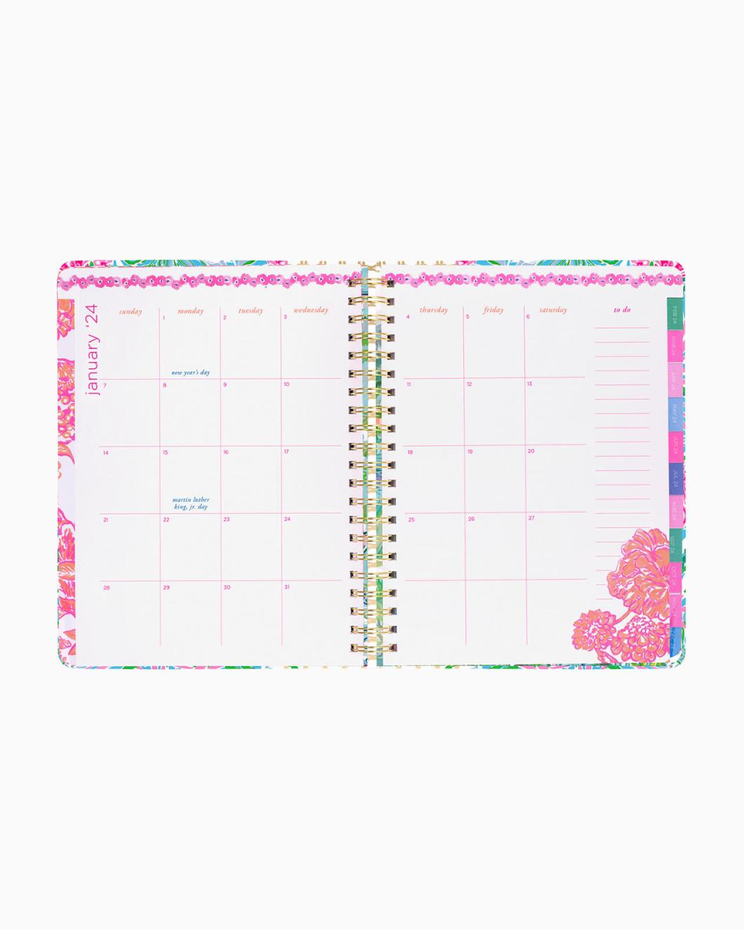 Lilly Pulitzer 2023-2024 17 Month Jumbo Agenda Amalfi Blue Leaf It Wild | Women Agendas &amp; Planners