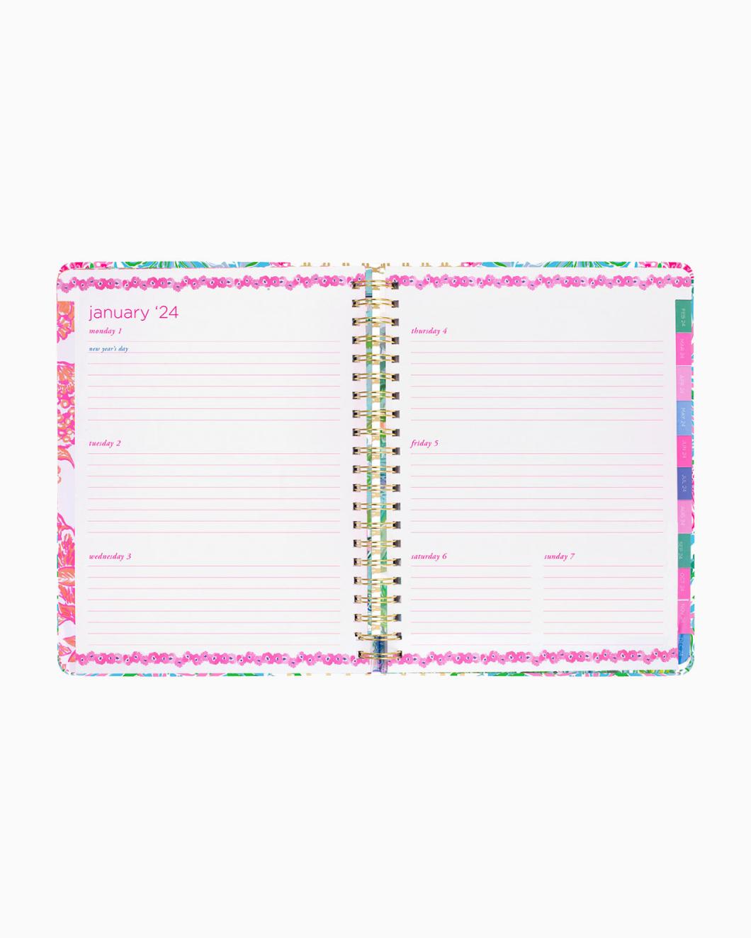 Lilly Pulitzer 2023-2024 17 Month Jumbo Agenda Amalfi Blue Leaf It Wild | Women Agendas &amp; Planners