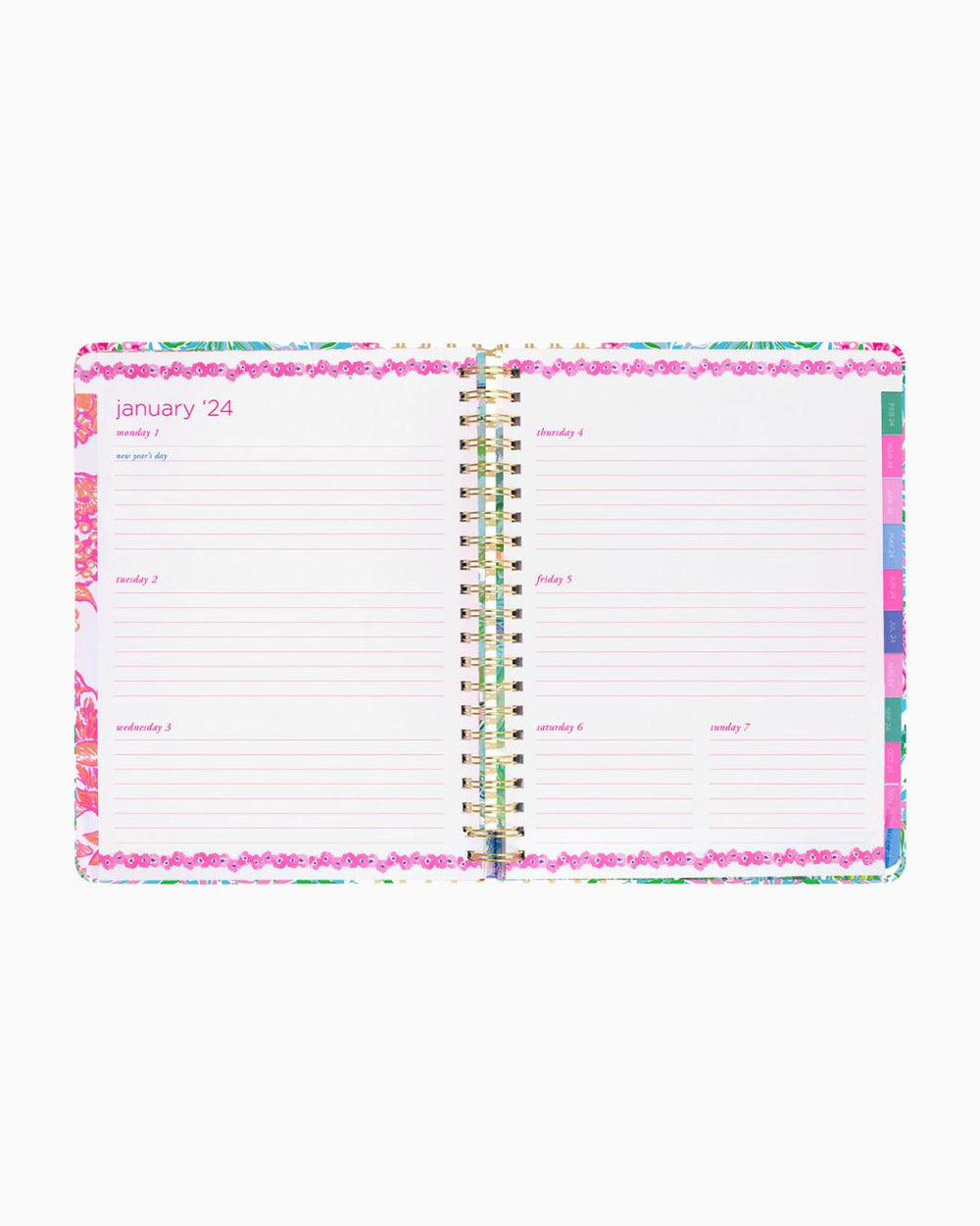 Lilly Pulitzer 2023-2024 17 Month Jumbo Agenda Amalfi Blue Leaf It Wild | Women Agendas &amp; Planners