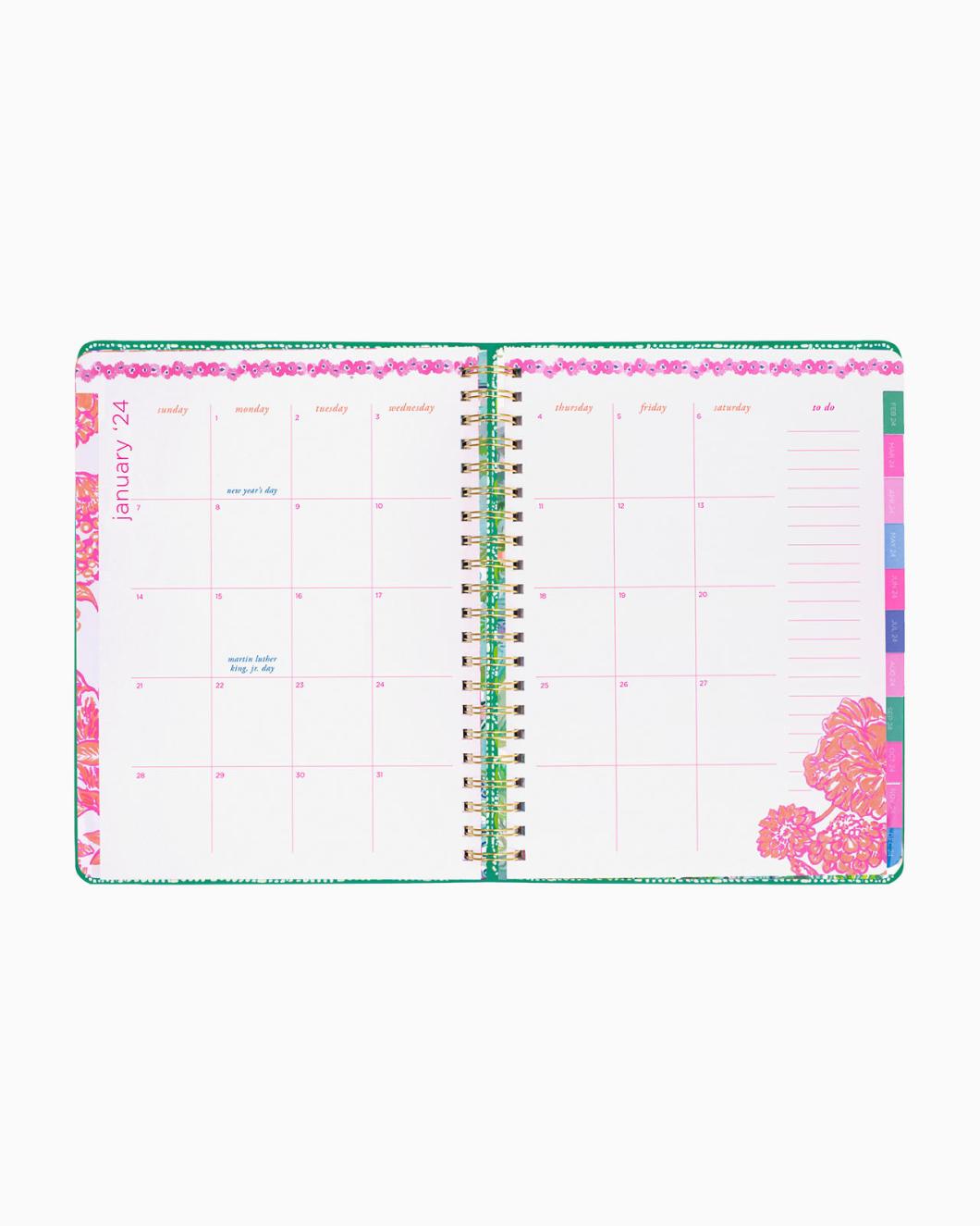 Lilly Pulitzer 2023-2024 17 Month Jumbo Agenda Botanical Green In A Flutter | Women Agendas &amp; Planners