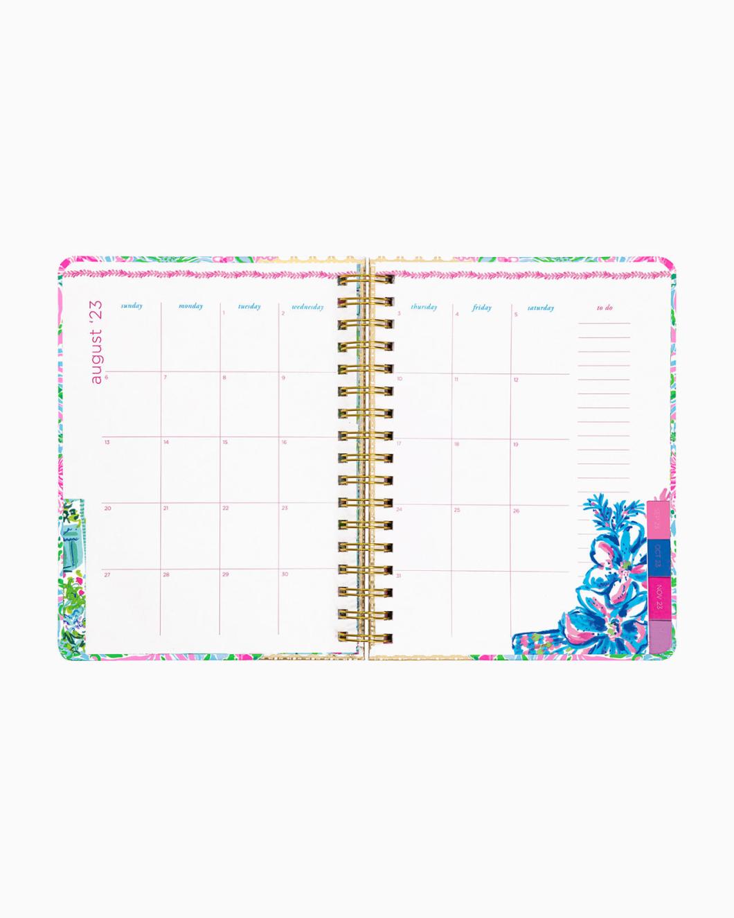 Lilly Pulitzer 2023-2024 17 Month Large Agenda Amalfi Blue Leaf It Wild | Women Agendas &amp; Planners