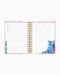 Lilly Pulitzer 2023-2024 17 Month Large Agenda Amalfi Blue Leaf It Wild | Women Agendas &amp; Planners