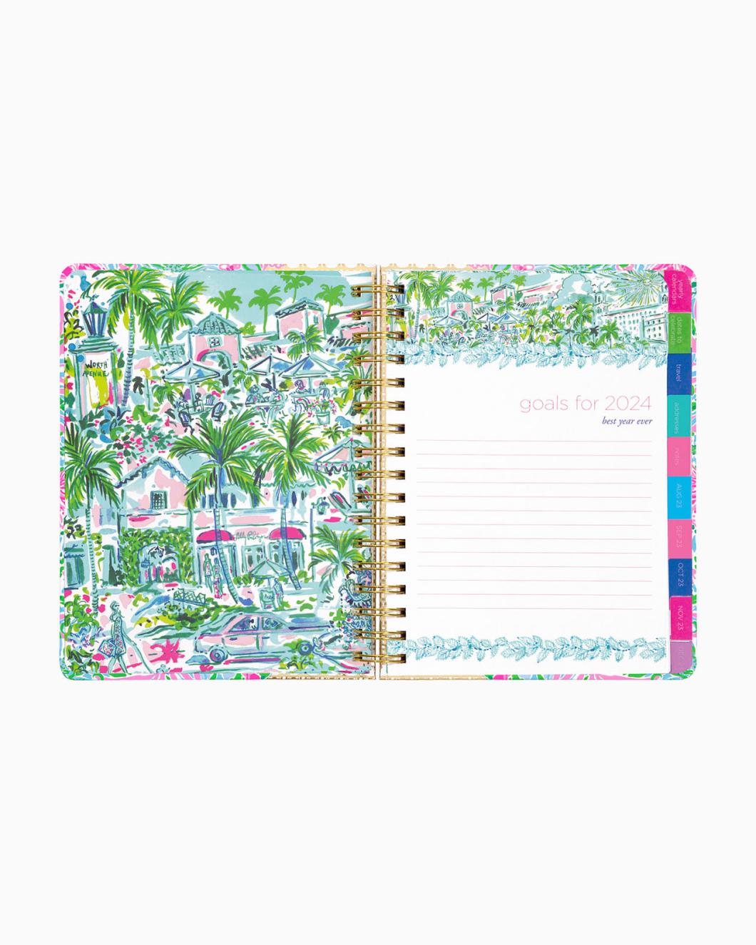 Lilly Pulitzer 2023-2024 17 Month Large Agenda Amalfi Blue Leaf It Wild | Women Agendas &amp; Planners