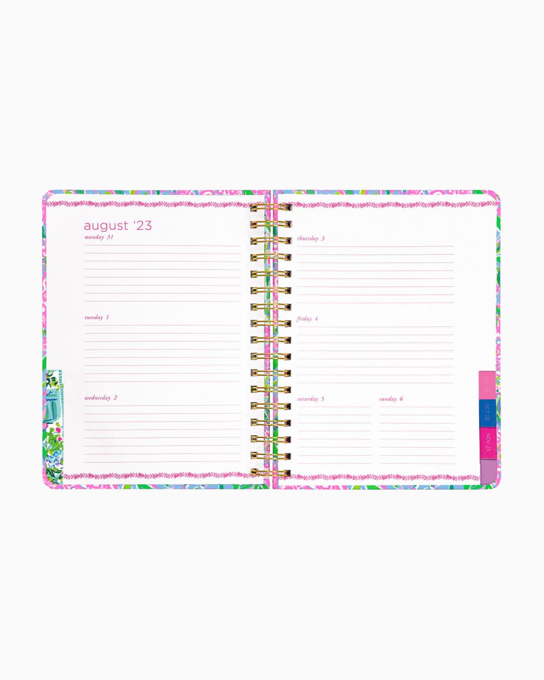 Lilly Pulitzer 2023-2024 17 Month Large Agenda Frenchie Blue Turtley In Love | Women Agendas &amp; Planners