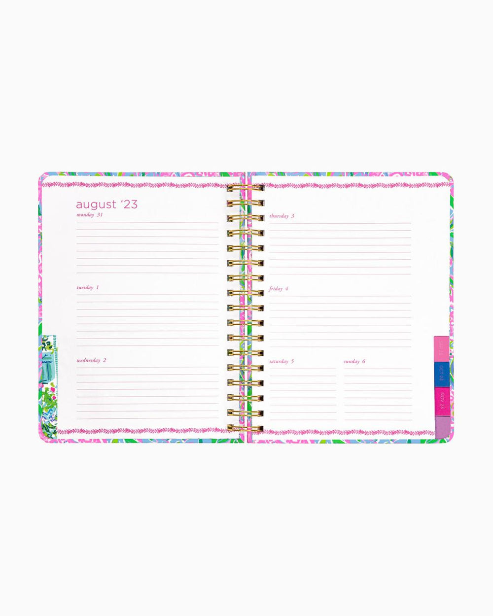 Lilly Pulitzer 2023-2024 17 Month Large Agenda Frenchie Blue Turtley In Love | Women Agendas &amp; Planners