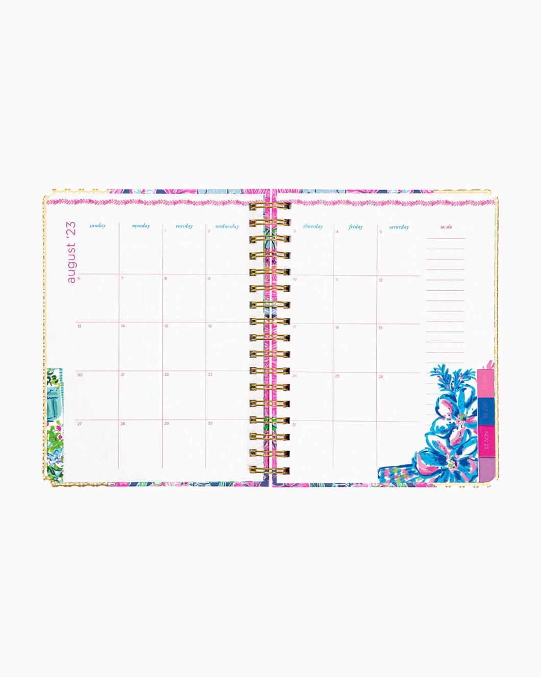 Lilly Pulitzer 2023-2024 17 Month Large Agenda Oyster Bay Navy Always Be Blooming | Women Agendas &amp; Planners