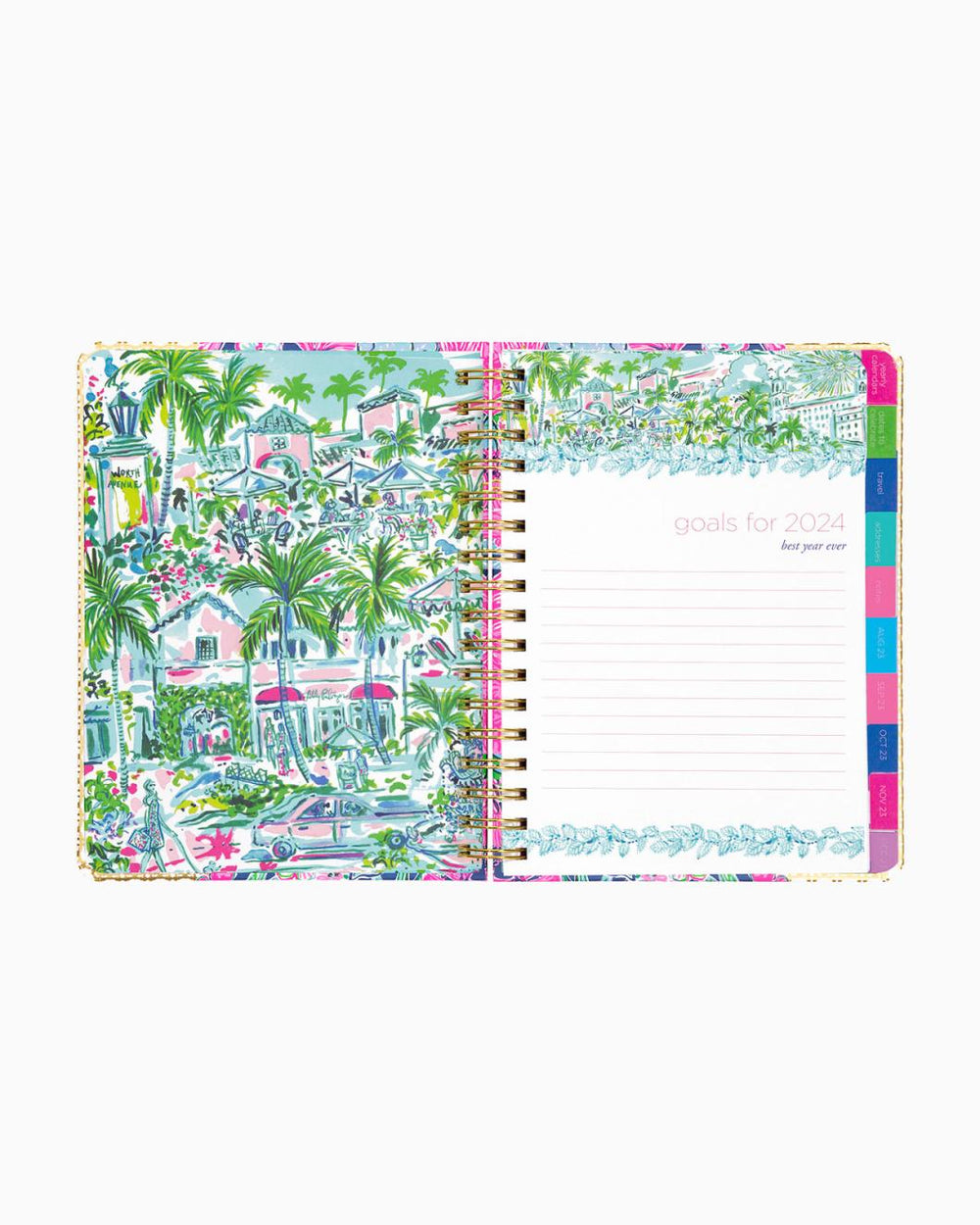 Lilly Pulitzer 2023-2024 17 Month Large Agenda Oyster Bay Navy Always Be Blooming | Women Agendas &amp; Planners