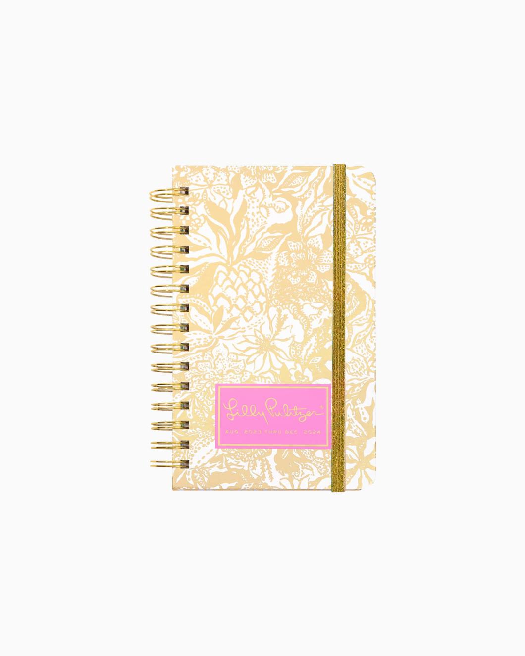 Lilly Pulitzer 2023-2024 17 Month Medium Agenda Gold Metallic Safari Sangria | Women Agendas &amp; Planners