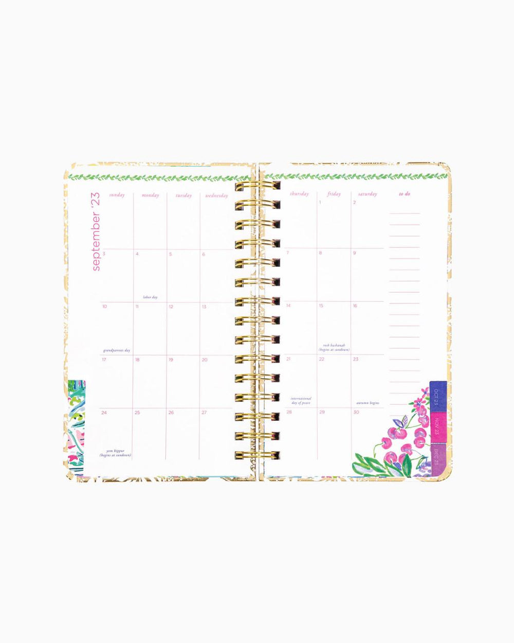 Lilly Pulitzer 2023-2024 17 Month Medium Agenda Gold Metallic Safari Sangria | Women Agendas &amp; Planners