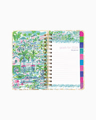 Lilly Pulitzer 2023-2024 17 Month Medium Agenda Gold Metallic Safari Sangria | Women Agendas &amp; Planners