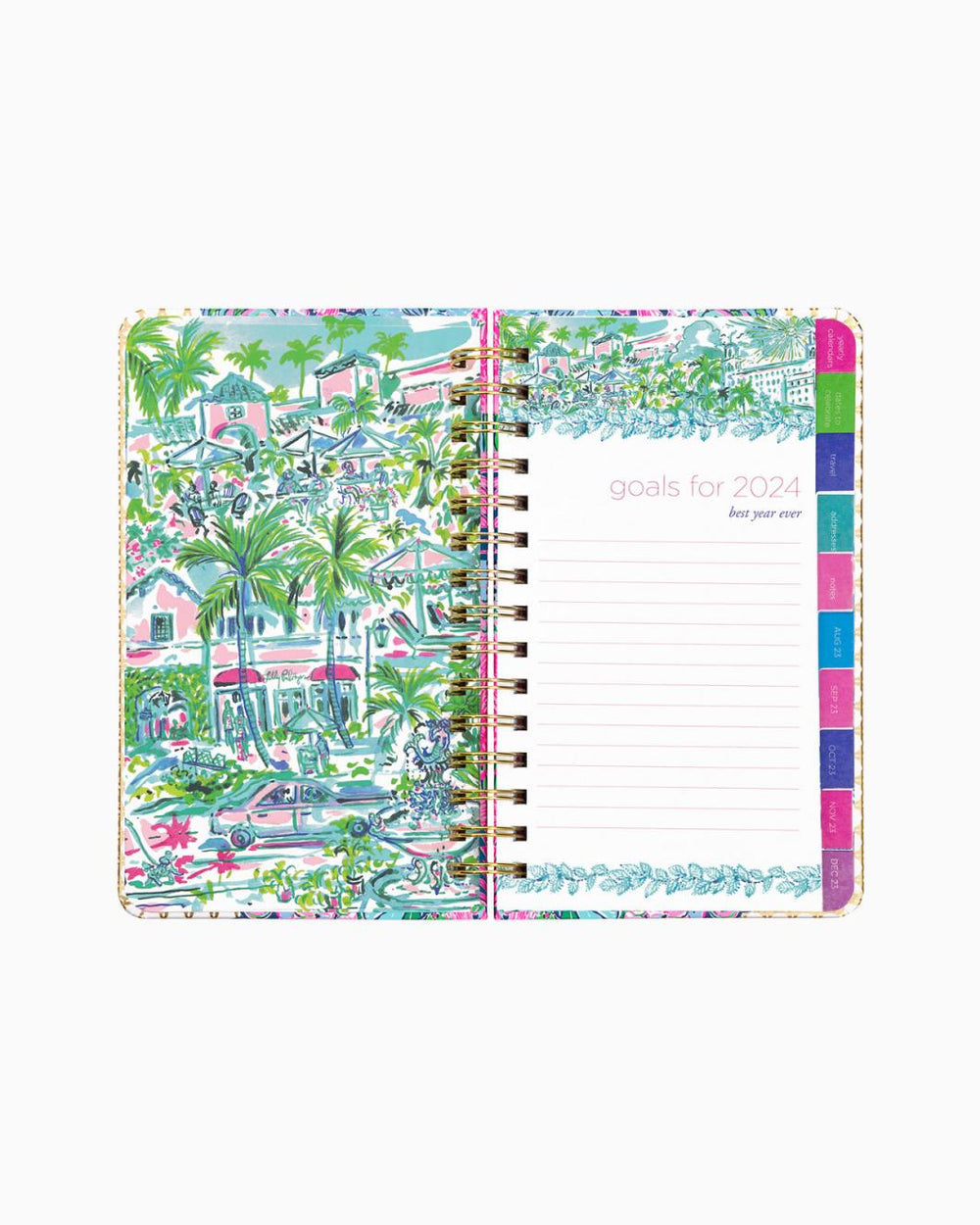 Lilly Pulitzer 2023-2024 17 Month Medium Agenda Oyster Bay Navy Always Be Blooming | Women Agendas &amp; Planners
