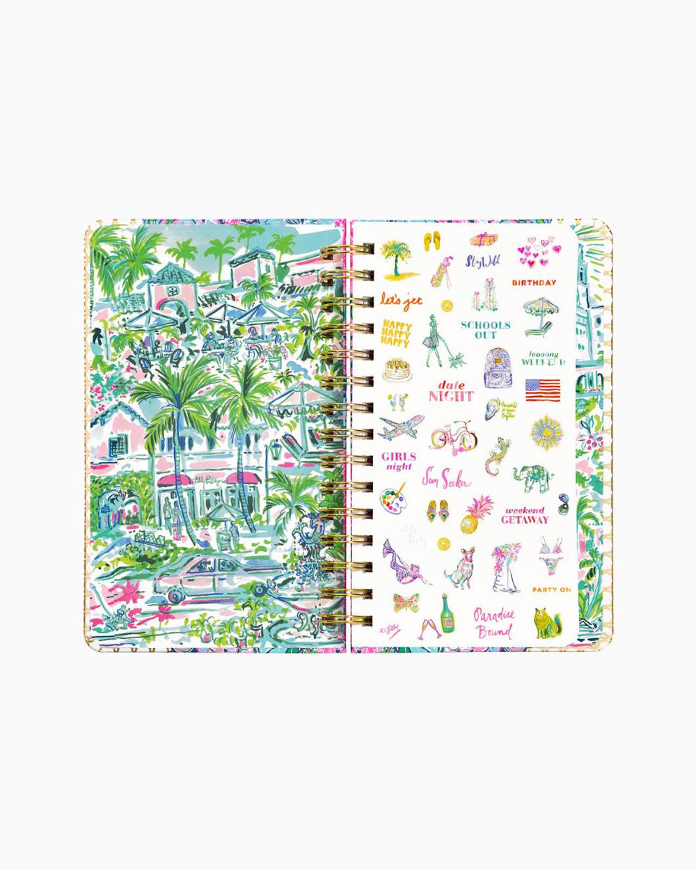 Lilly Pulitzer 2023-2024 17 Month Medium Agenda Oyster Bay Navy Always Be Blooming | Women Agendas &amp; Planners