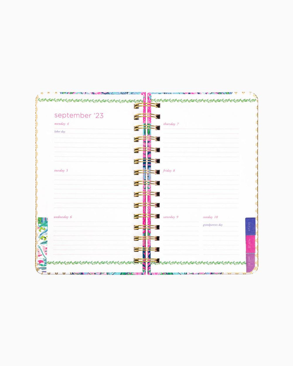 Lilly Pulitzer 2023-2024 17 Month Medium Agenda Oyster Bay Navy Always Be Blooming | Women Agendas &amp; Planners