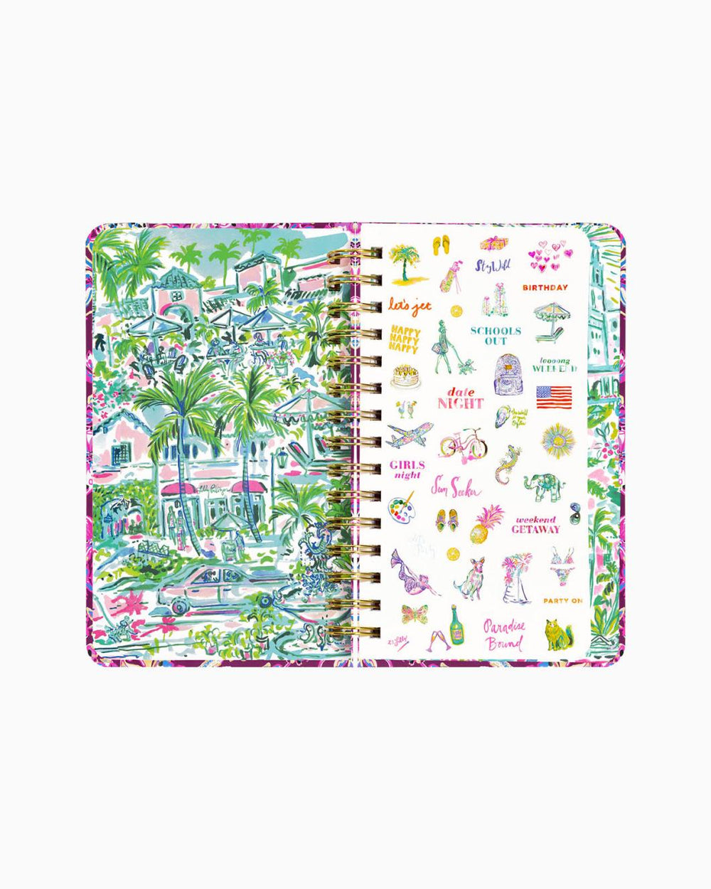 Lilly Pulitzer 2024 Medium Monthly Planner - 12 Month Amarena Cherry Tropical With A Twist | Women Agendas &amp; Planners