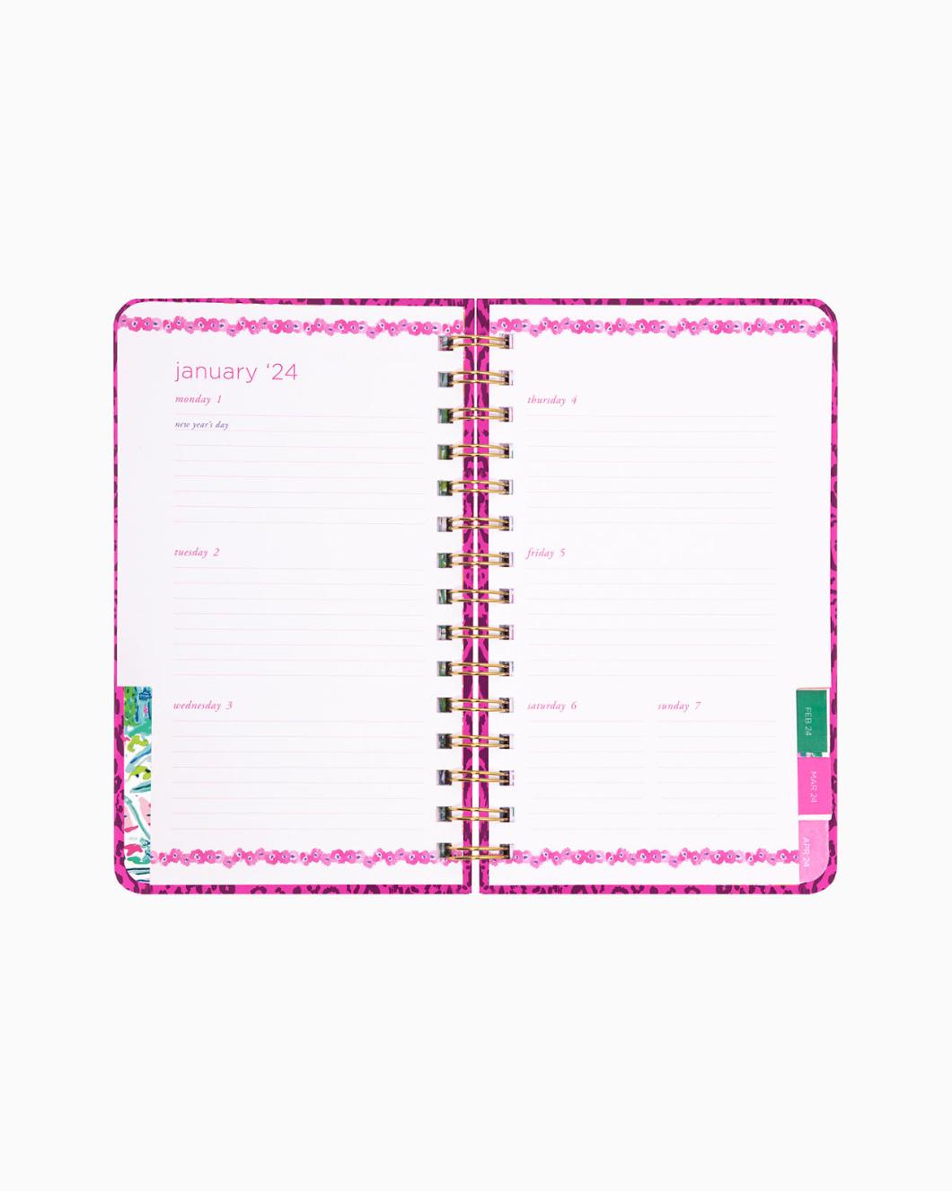 Lilly Pulitzer 2024 Medium Monthly Planner - 12 Month Cerise Pink Pattern Play | Women Agendas &amp; Planners