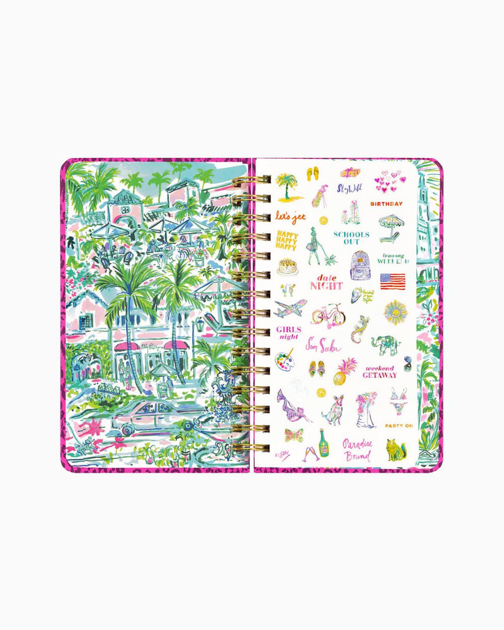 Lilly Pulitzer 2024 Medium Monthly Planner - 12 Month Cerise Pink Pattern Play | Women Agendas &amp; Planners