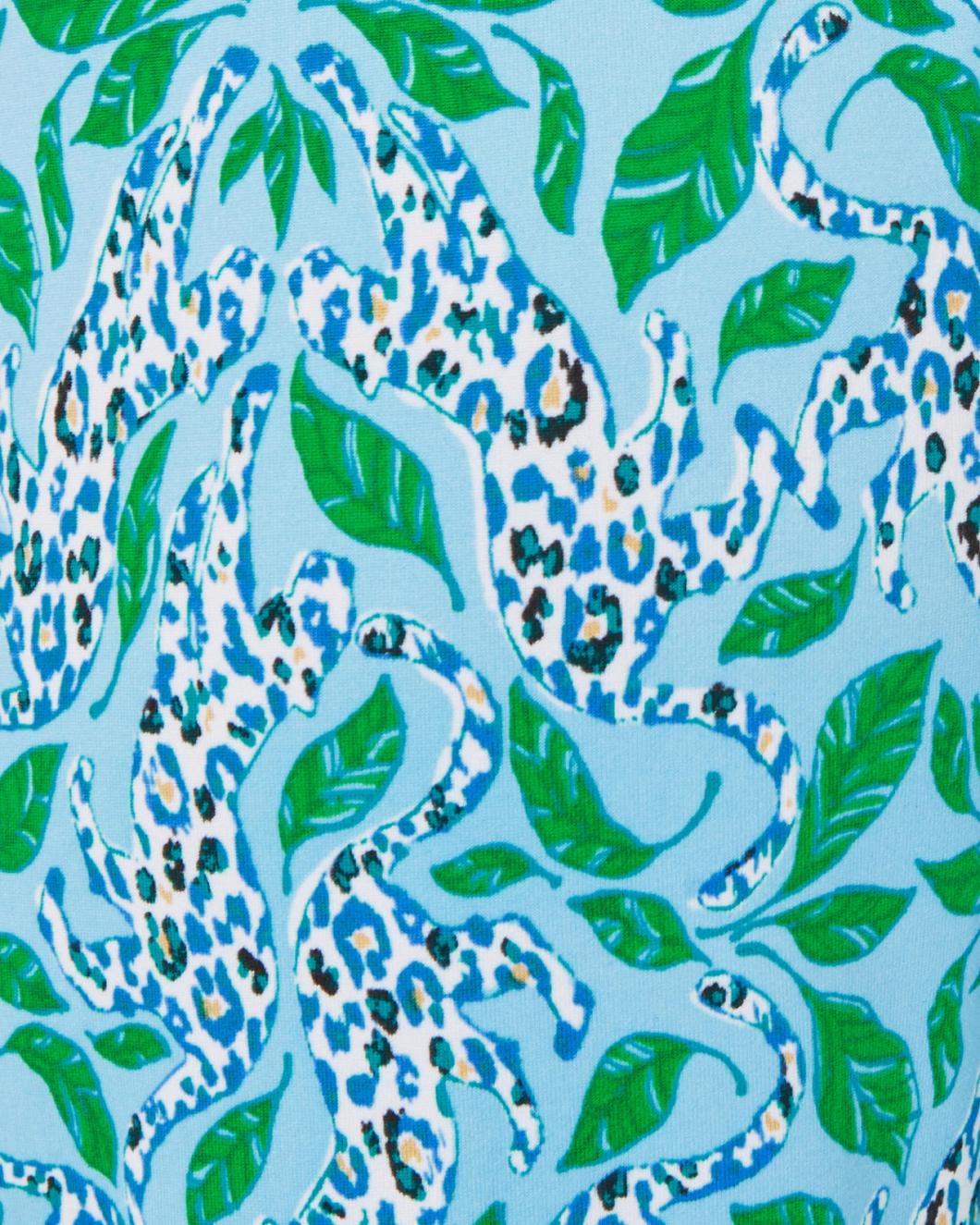 Lilly Pulitzer 24" Pajama Crop Pant Bon Bon Blue Leapin Leopards | Women Loungewear