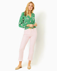 Lilly Pulitzer 27" Annet High Rise Crop Flare Pant Misty Pink | Women Bottoms
