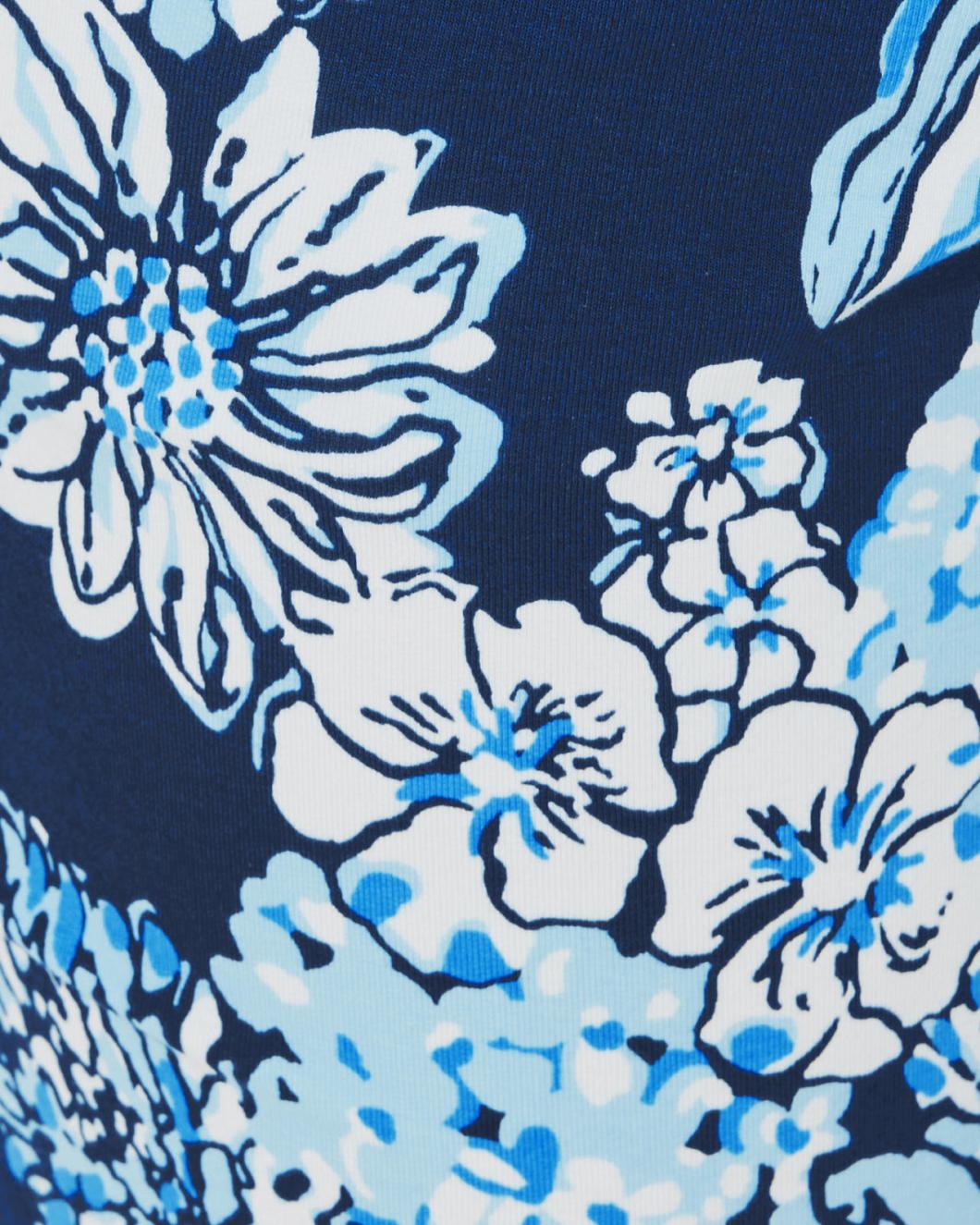 Lilly Pulitzer 28" Emora Knit Pant Low Tide Navy Bouquet All Day | Women Bottoms