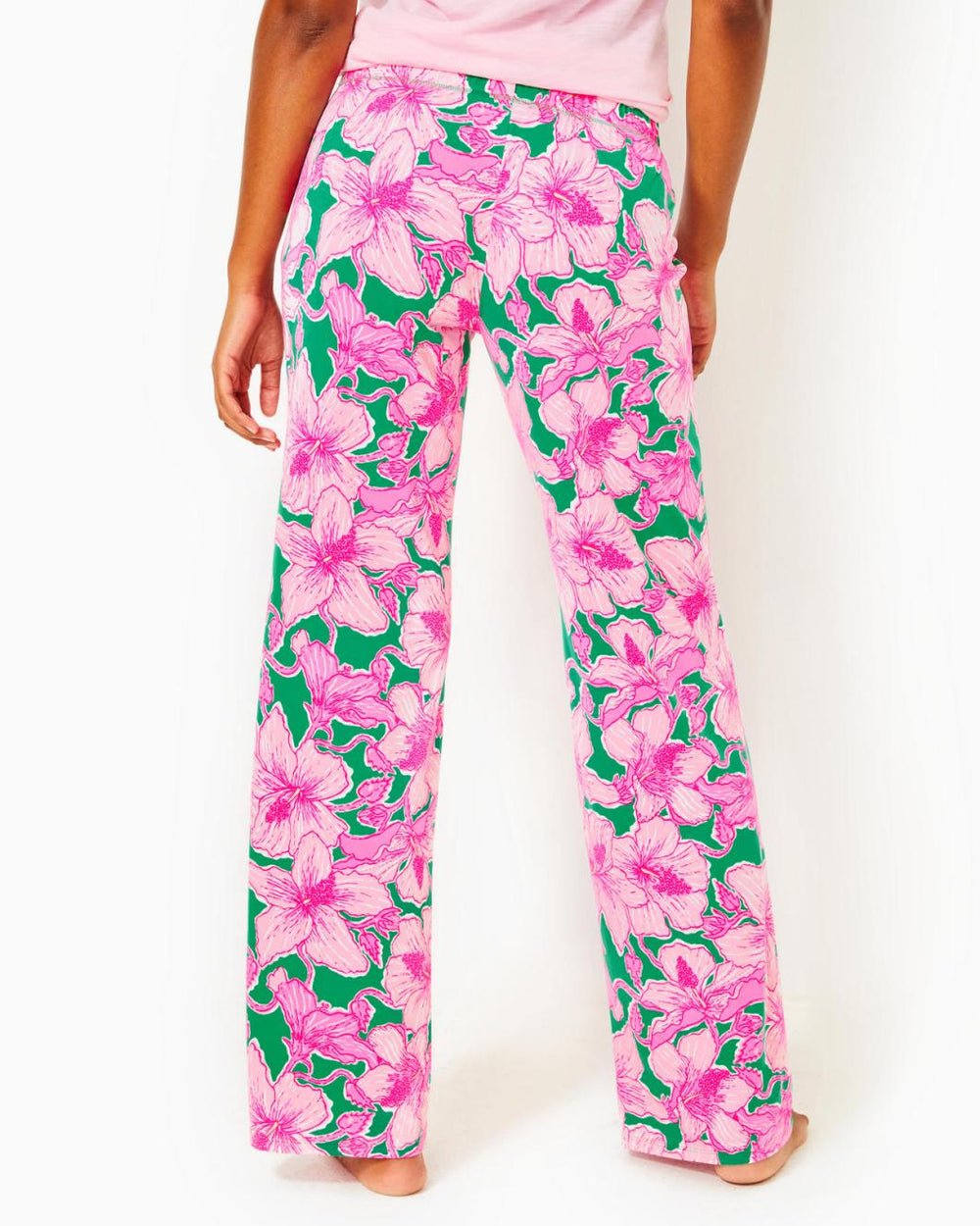 Lilly Pulitzer 30.5" Pajama Knit Pant Kelly Green Hibis Kiss | Women Loungewear