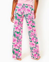 Lilly Pulitzer 30.5" Pajama Knit Pant Kelly Green Hibis Kiss | Women Loungewear