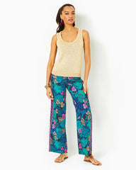Lilly Pulitzer 32" Bal Harbour Palazzo Pant Low Tide Navy Life Of The Party Engineered Pant | Women Bottoms