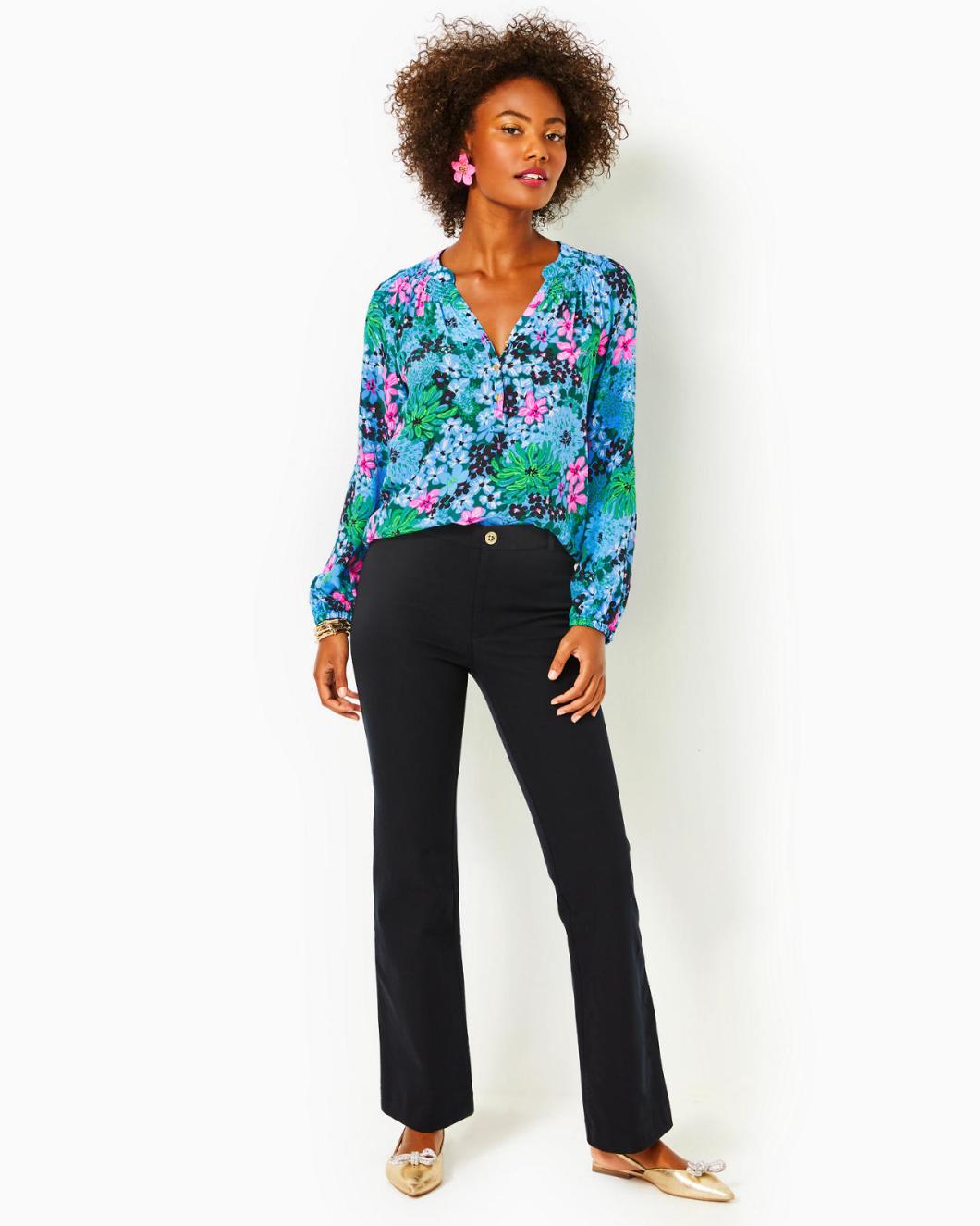 Lilly Pulitzer 32" Kidman High Rise Pant Noir | Women Bottoms
