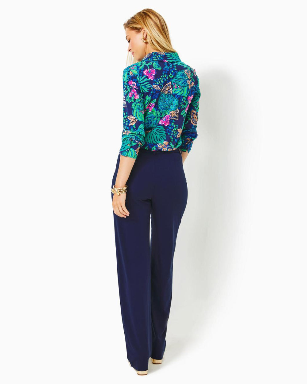 Lilly Pulitzer 32" Lyndie Pant True Navy | Women Bottoms