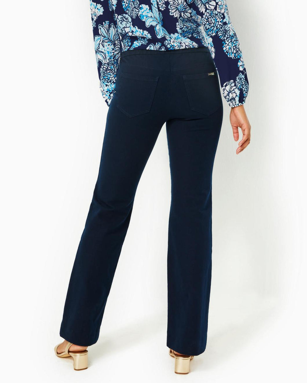 Lilly Pulitzer 33" Merrin Bi-Stretch Bootcut Pant Navy | Women Bottoms