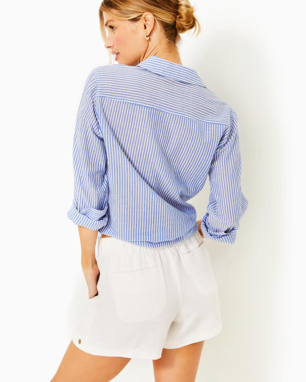 Lilly Pulitzer 4" Lilo Linen Short Resort White | Women Bottoms