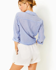 Lilly Pulitzer 4" Lilo Linen Short Resort White | Women Bottoms